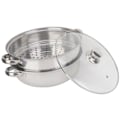 Miniatyrbillede 8 af 8: Køkkengrej i rustfrit stål 27 cm/11 tommer 2-lags dampkoger grydekoger Dobbelt kedel suppe dampende gryde