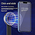Miniatyrbillede 2 af 3: Magnetisk Selfie Stick Tripod Kompatibel med Magsafe til iPhone 14 13 12 & Alle Telefoner Sort