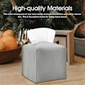 Miniatyrbillede 4 af 5: Servietboks Cover Holder | Firkantet PU Læder Servietboks Cover | Moderne Dekorativ Servietholder til Hjem, Kontor, Skriveborde