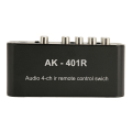 Miniatyrbilde 5 av 8: 4-veis RCA-bryter multifunksjonell 4-i-1-ut RCA-stereobrytervelger med IR-fjernkontroll for DVD-spillkonsoll
