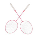 Miniatyrbild 8 av 8: K1134 Badminton Racket Set Split Iron Alloy Badminton Racket Set med förvaringshink Förvaringsväska Rosa