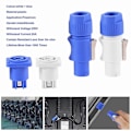 Miniatyrbild 4 av 5: 20-pack PowerCON Typ A NAC3FCA+NAC3MPA-1 Chassi Kontakt Panel Adapter