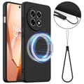 Compatible with OnePlus Ace 5 5G / OnePlus Ace 5 Pro 5G / OnePlus 13R 5G Case Compatible with MagSafe Anti-Drop Liquid Silicone Pho Black