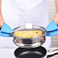 Miniatyrbild 1 av 5: Amrta Silikon Grytlappar Ugnshandskar Kök Silikon Värmebeständiga Vantar 2-pack (1 par), Mini Skyddande BBQ Redskapshållare Röd Blå Rosa Svart G