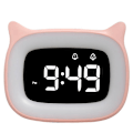 Miniatyrbild 1 av 5: Lysande Barnväckarklocka för Tonåringar Flickor Pojkar RGB 8 Skiftande Färger, 18 Ringsignaler, Två Alarm, 12/24 Timmars Snooze-lägen Rosa [Energiklass A