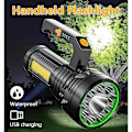 Miniatyrbild 5 av 5: Multifunktionell Portabel Lampa Uppladdningsbar Vattentät Utomhusstrålkastare Nödsituation USB Utomhusbelysning