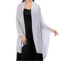 Chiffon Shawl Wrap for Wedding & Party Bridal Accessories Lightweight Decorative Scarf Cape Silver Gray