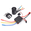 Pikkukuva 1 / 8: 3650 4300KV vedenpitävä harjaton moottori 60A ESC-moottorin hammaspyörän ulosvetimellä Combo-sarja 1/10 1/8 RC-autoon
