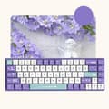 AK680 Gaming Mekaniskt Tangentbord ABS Keycap Lila vit C