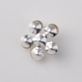 Miniatyrbild 3 av 5: 10 Stycken Pärl Strass Blomma Platt Baksida Knappar Utsmyckningar DIY Hantverk
