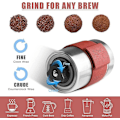Miniatyrbillede 3 af 5: Bærbar Keramik Burr Kaffe Grinder - Holdbar Rustfrit Stål Manuel Kværn til Hjem, Kontor og Rejser