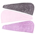 Miniatyrbild 3 av 8: 3 st mikrofiberhårhandduk wrap twist hårtorkning handduk tjock solid snabb torkning för träning simning frisör