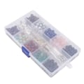 Miniatyrbillede 4 af 8: 240 stk Lava Rock Stone Beads Kit 10 Styles Multicolors 8 mm Diameter til DIY armbånd smykker fremstilling