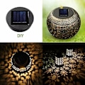Miniatyrbilde 5 av 5: 2 stk. Topp Erstatning Solcellelys for Lykt Solcellepanel Lysdeksel med Én LED-pære, DIY Solcellelykt for Utendørs Hagedekor