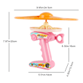 Miniatyrbild 2 av 7: Bubbelmaskin Manuell Drag Plug Bubbelblåsare Flygande Disk Leksak med Ljus Sommar Utomhus Vattenleksaker Festpresenter för Barn Pojkar Flickor