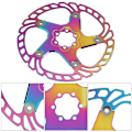 Miniatyrbild 8 av 8: Cykelskivbromsrotorer 6 spikar Cykeltillbehör för Mountain Bicycle Plating Färg203MM