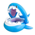 Miniatyrbild 1 av 3: Uppblåsbar Babypool Float med Solskyddstak - Rolig Sommarvattenleksak för Bebisar (6-36 Månader)