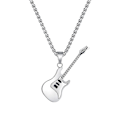 Miniatyrbilde 1 av 3: Klassisk Street Style Herre Titanium Stål Gitar Hengesmykke