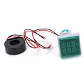 Miniatyrbillede 5 af 8: Aktuel signalindikator Universal 2‑Display firkantet lampe lys 60~500V AC AD16‑22FVAGrøn