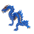 Miniatyrbilde 2 av 8: Kinesisk dragefigurmodell Lykkebringende mytisk kinesisk dragefigur statue Hjemmedekorasjon 3 år gammel (blå)