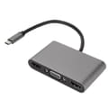 Miniatyrbilde 1 av 8: 5-i-1 USB C-hub 4K støtter 3 skjermer 100W hurtiglading Type C til dobbel HD Multimedia Interface VGA PD-hub