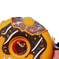 Miniatyrbilde 4 av 5: Donut Vannflaske Søt Form Fargerik PC Varmebestandig Bærbar Småbarn Drikkeflaske med Stropp Gul Godteri 380ml
