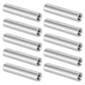 Miniatyrbild 6 av 8: 10 st aluminiumlegering kolonn runda hontrådsdistanshållare stöd fästelement M4x0,7 mm lång 24 mm