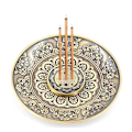 Miniatyrbillede 1 af 5: Bronze Lotus Røgelsesholder med Askeopsamler