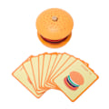 Miniatyrbild 2 av 8: Mini Hamburger Staplingsleksaker Snabbmat Matlagning Lek Set Trä Söt form Låtsaslekleksak för barn över 36 månader