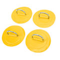 Miniatyrbillede 8 af 8: 4 stk. oppustelig båd D-ring pude patch PVC holdbar marine rustfrit stål fast spænde (gul)