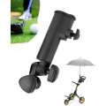 Miniatyrbilde 1 av 5: Justerbart anti-fall golfparaplystativ for vogn - svart