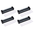 Miniatyrbilde 1 av 8: 4 stk Terminalblokk 15A 600V Dual-rads skrue Terminal Barrier Strip for Brobelysning Tunnel Strømfordeling 8 Posisjoner