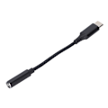 Miniatyrbilde 5 av 8: USB-C til 3,5 mm hodetelefonkontakt Adapter Type C Hodetelefonadapter Aux Audio Nylon Flettet Kabel Svart