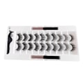 Miniatyrbilde 4 av 8: 20 stk magnetiske 3D falske øyevipper gjenbrukbare fluffy magnetiske kunstige øyevipper eyeliner for sminke svart