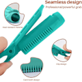 Miniatyrbillede 2 af 5: 3 STK sømløs fluffy hårklemme (lilla), selvbetjent rod krøllet hårklemme, selvholdende roller wave klip Salon stylingværktøj sort