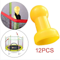 Miniatyrbilde 3 av 3: 12 x Trampolinehetter Stolpehetter Trampolinetilbehør Gul 25mm