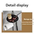 Miniatyrbillede 2 af 5: Sort Toiletpapirholder med Hylde