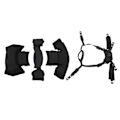 Miniatyrbillede 7 af 8: Hjelm Dial Suspension System med foring Pad Set Justerbar knap Hjelm Hage Rem Modifikationer til FAST til MICH Sort