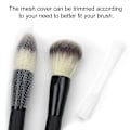 Miniatyrbillede 8 af 8: 100 stk Makeup Brush Net Kosmetisk Børste Mesh Protector Protective Guard Cover