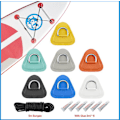 Miniatyrbillede 4 af 4: 1 Sæt D Ring Pad PVC Patch Båd Dæk Rigging 2.5m Elastisk Bungee Reb Sæt Til Stand Up Paddle Board Sup Dæk Tilbehør Hvid