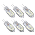 Miniatyrbillede 7 af 8: 10 stk. G4 2835 LED-pære Transparent LED-lampe Stik i pære AC220V til Camper Kabinet Landskabslys 6500K Hvidt lys