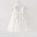 Miniatyrbillede 4 af 5: Fe Fairy Princess Butterfly Wing Tulle Kjole til Småbørn Piger Hvid 130CM