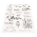 Miniatyrbilde 3 av 8: 4 stk klare stempler DIY Interessant gjenbrukbart TPR-materiale Gjennomsiktig utseende Preging Scrapbooking-verktøy