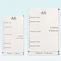 Miniatyrbild 5 av 5: A6 Refillpapper, 3 Förpackningar 100GSM Tjockt Påfyllningsbart Papper 6 Håls Insatser Löst Papper 135 Ark (270 Sidor) för 6 Rings Pärm Journal Anteckningsbok