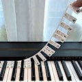 Miniatyrbilde 2 av 5: Gjenbrukbare Silikon Piano Keyboard Notelapper - Avtakbare 88 Tangenter Piano Noteguide Klistremerker Fargerike
