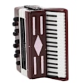 Miniatyrbillede 3 af 8: 6 cm Miniature trærød harmonika Model Instrumental Model med delikat æske musikalsk gave