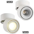 Pikkukuva 2 / 5: 10W LED-kattospotit kattovalaisin, säädettävä lampun rungon kulma, säädettävät kattospotit, LED-kattovalaisimet, 10x10x10cm (valkoinen-4000k) -J