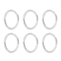 Miniatyrbilde 3 av 8: 50 stk metallringer - robuste, holdbare, rustfrie, utsøkte, brede bruksområder - metall O-ringer for klær, vesker, ryggsekker - sølv