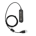 Pikkukuva 1 / 8: H901 USB-liitäntä QD-kaapeliadapteri säädettävällä äänenvoimakkuudella Call Center -kuulokemikrofonisovitin 3,5 mm:n kuulokemikrofonilaitteille, harmaa