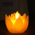 Miniatyrbillede 2 af 5: Parti med 6 stk. Lotusblomstformede Flammeløse LED-lys, Små Elektriske Lys til Dekoration